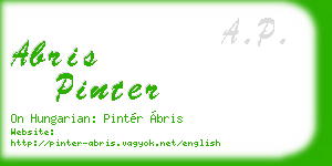 abris pinter business card